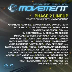 Movement Electronic Music Festival (May 24-26 - Detroit, MI) reveals Phase 2 lineup! Preview