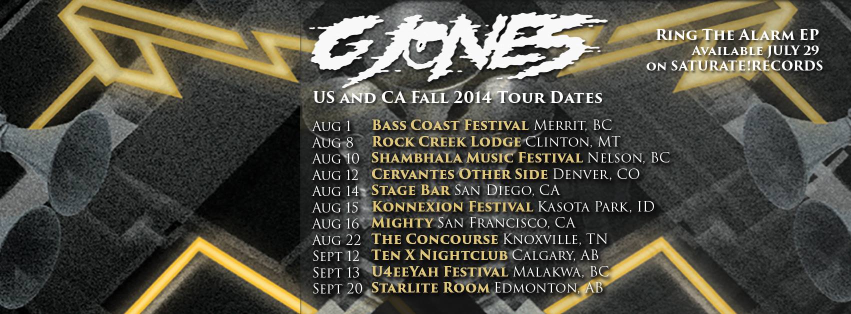 G Jones summer tour