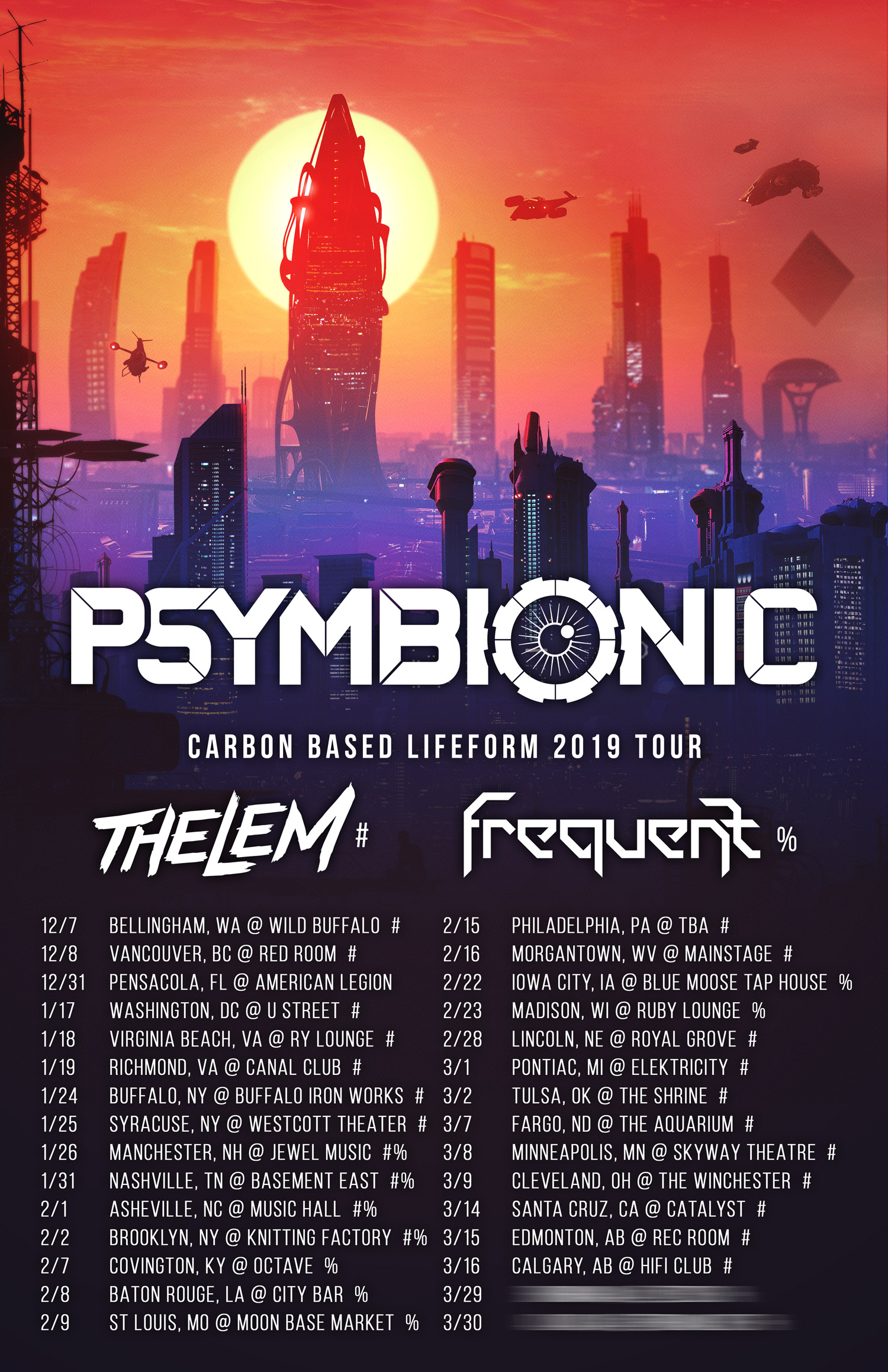 Psymbionic 2019 Tour