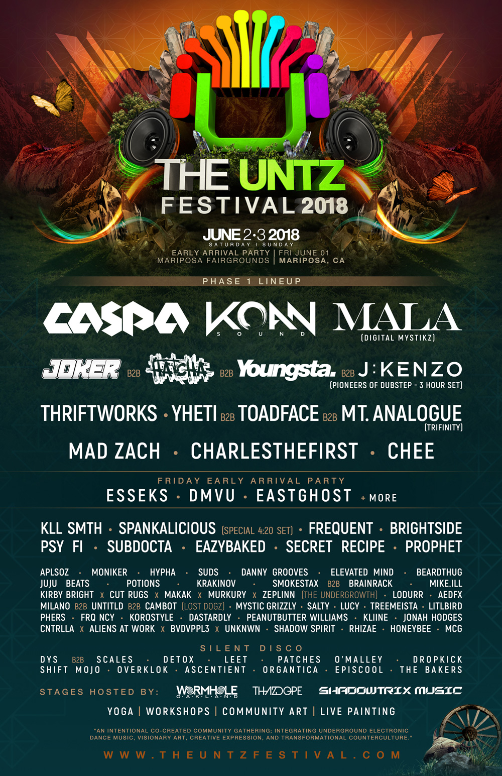 The Untz Festival 2018 lineup is here! Early Bird tickets onsale now.