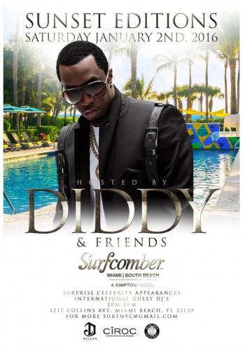 NEW YEARS SATURDAY POOL PARTY WITH PUFF DADDY AT SURFCOMBER MIAMI