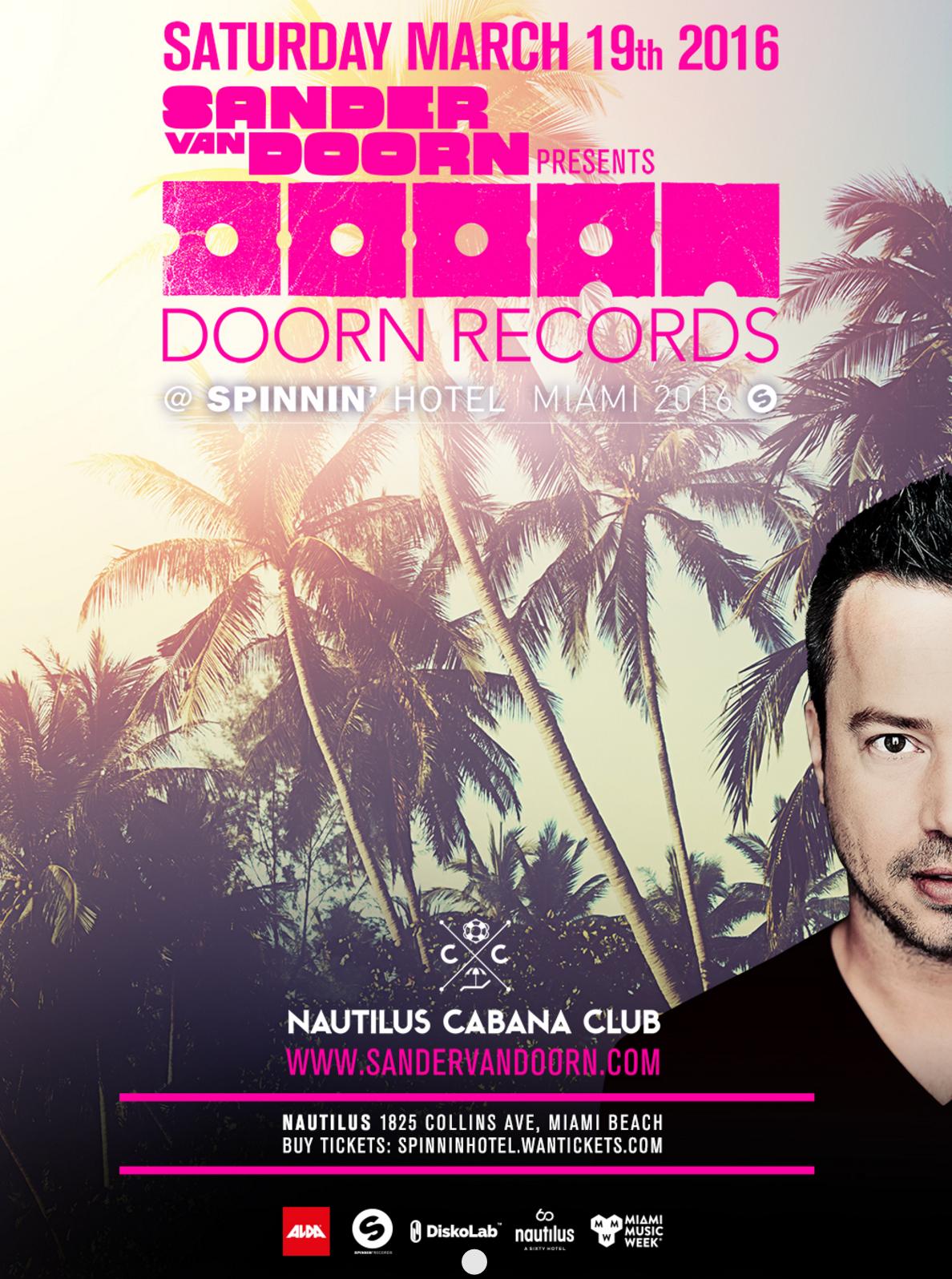 DOORN Records @ Nautilus Cabana Club (Miami, FL) | Tickets