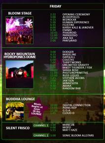Sonic Bloom 2012 - Official Schedule Preview