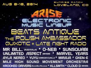 [PREVIEW] Everything you need to know about ARISE Festival (Loveland, CO - Aug 8-10) Preview