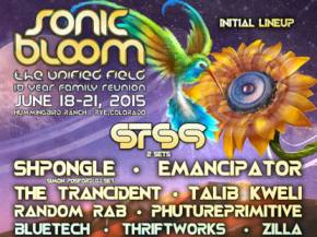 STS9, Shpongle headline SONIC BLOOM 2015 June 18-21 Rye, Colorado Preview